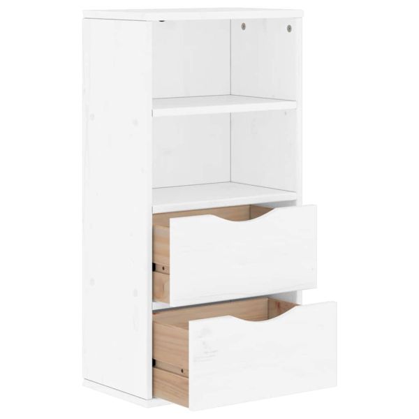 Страничен шкаф с чекмеджета ODDA White 40x24x79 cm