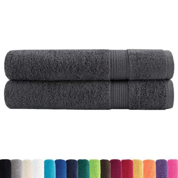 Премиум кърпи SOLUND 2 бр антрацит 100x200 см 600 gsm