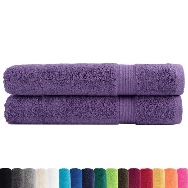 Премиум кърпи SOLUND 2 бр лилави 100x200 см 600 gsm