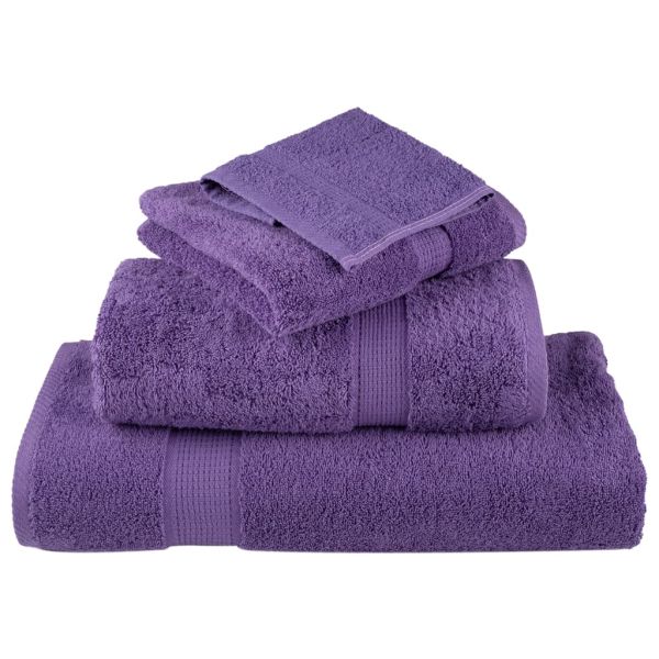 Премиум кърпи SOLUND 2 бр лилави 100x200 см 600 gsm