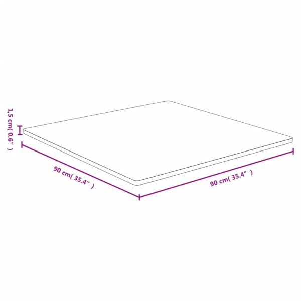 Плот за маса 90x90x1,5 см бамбук