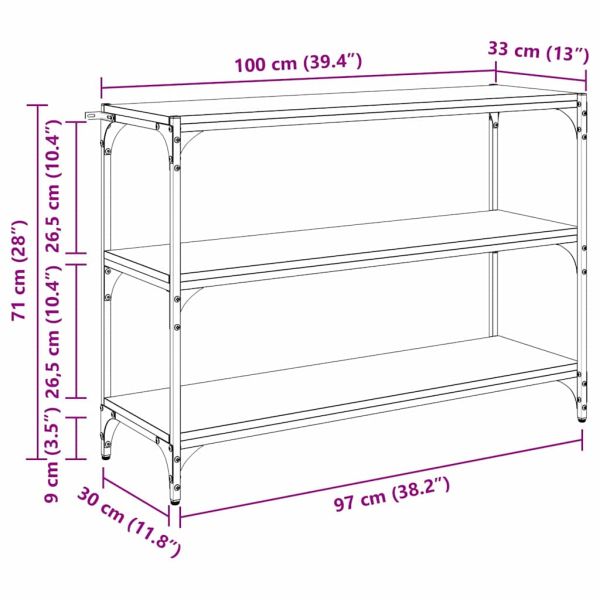Шкаф за книги Черен дъб 100 x 33 x 70,5 см