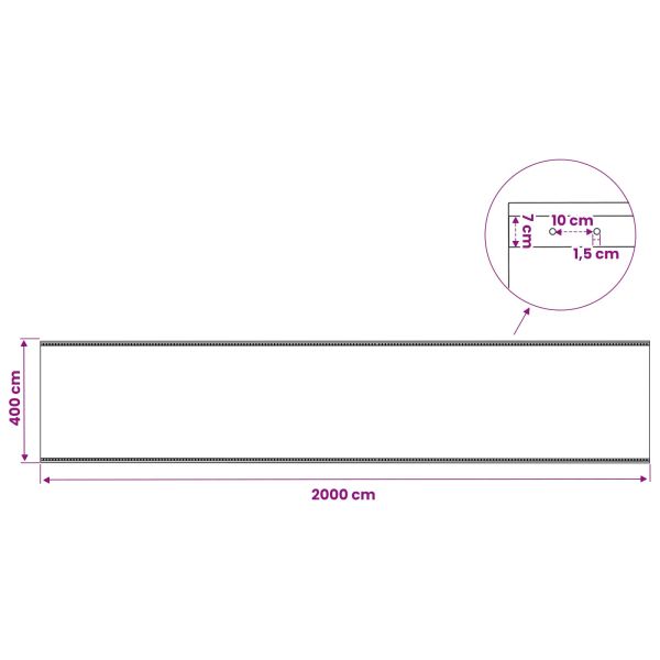 Брезенти тип Лено, 2 бр, 260 г/м², 4x20 м, бели
