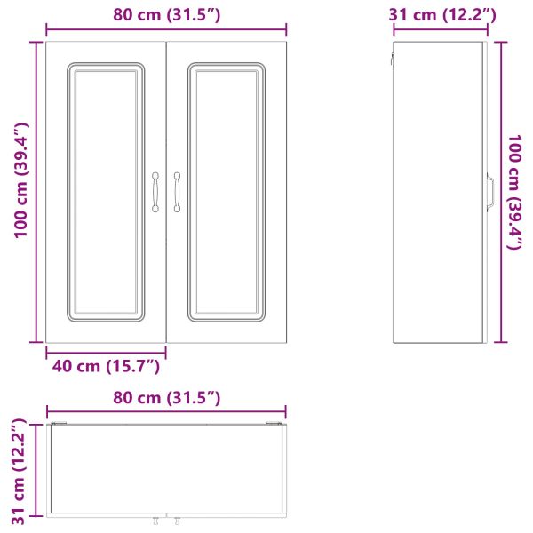 Панел за миялна машина Kalmar Черно 80 x 31 x 100 см