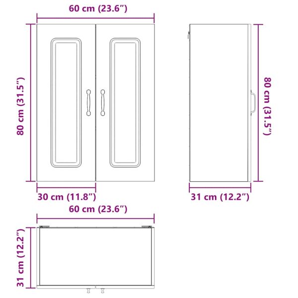 Панел за миялна машина Kalmar Дъб 60 x 31 x 80 см