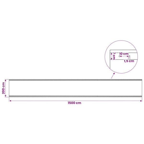 Брезенти тип Лено, 2 бр, 260 г/м², 2x15 м, бели