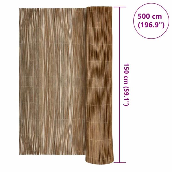 Вилов плет 150 x 500 cm Върба Естествен