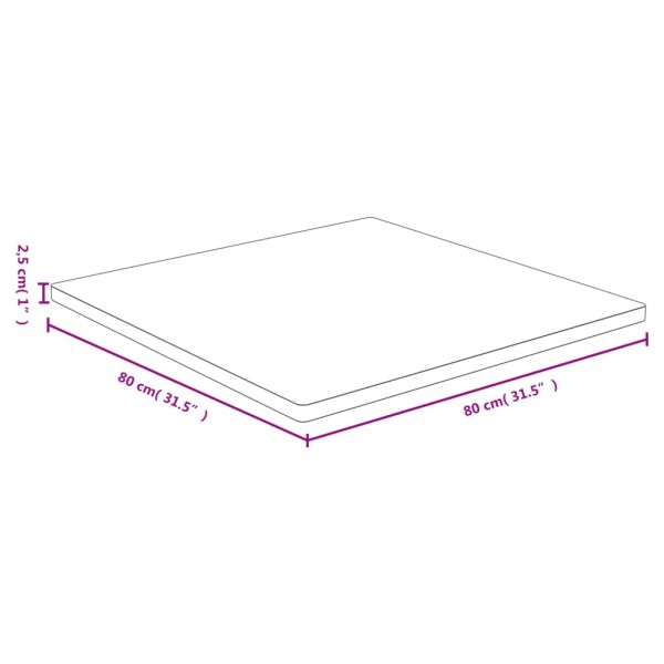 Плот за маса 80x80x2,5 см бамбук