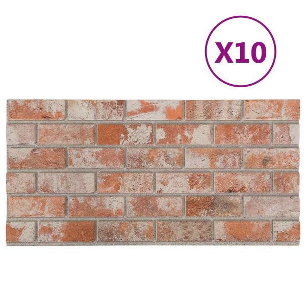 Стенни панели 10 бр. 100 x 50 cm Оранжево EPS пяна