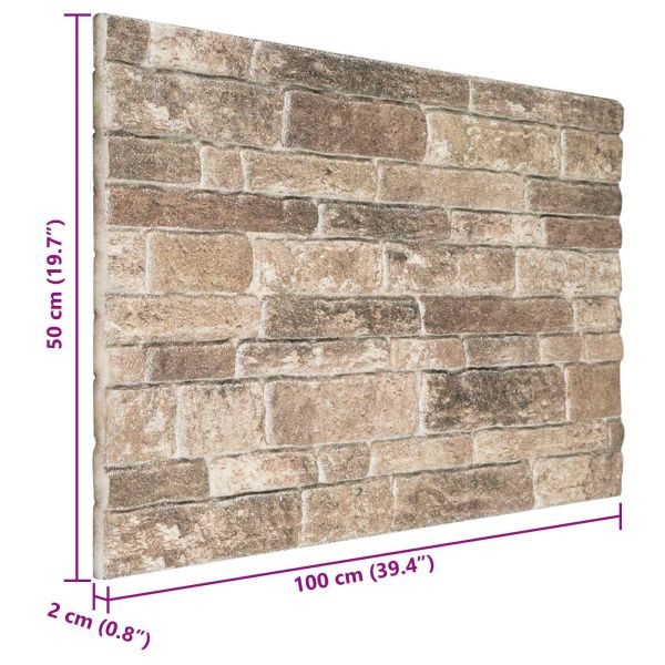 Стенни панели 10 бр. 100 x 50 cm Многоцветен EPS пяна