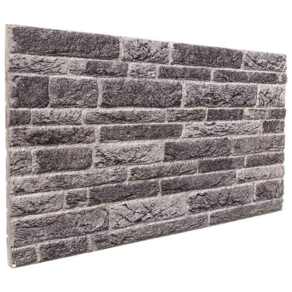 Стенни панели 10 бр. 100 x 50 cm Антрацит EPS пяна