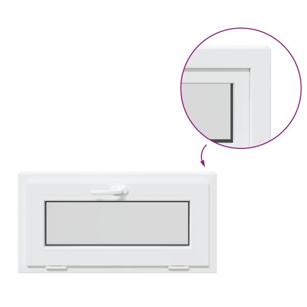 Цвят на вътрешната част на прозореца за мазе Бял RISOR