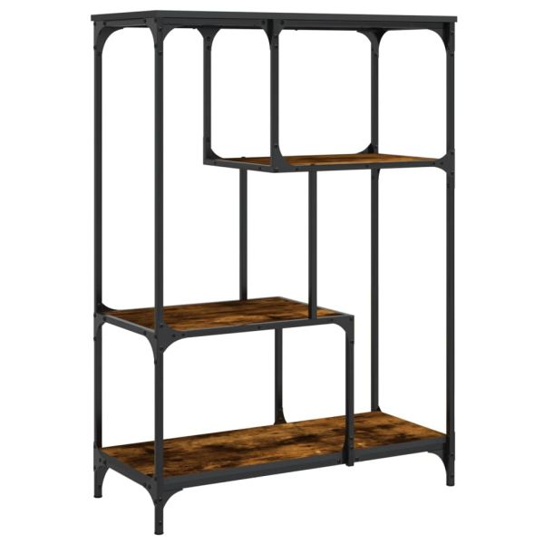 Рафт за книги 3 нива 81 x 36 x 115 cm Опушен дъб