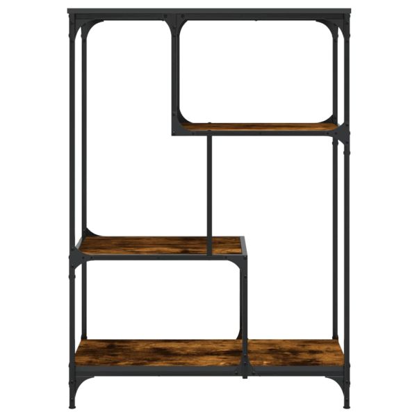 Рафт за книги 3 нива 81 x 36 x 115 cm Опушен дъб