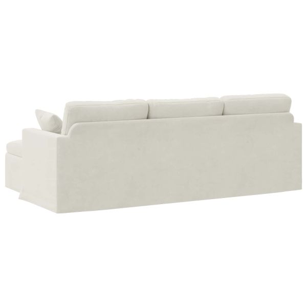 Диван Крем 228 x 134 x 80 см Кадифе