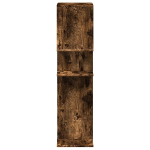 Разделител за стая / библиотека, опушен дъб, 92x29x112 см