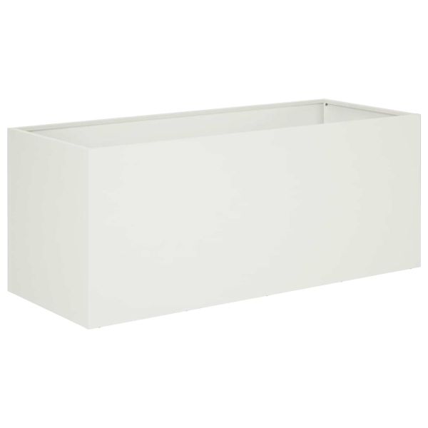 Градинска саксия Бяло 100 x 40 x 40 cm