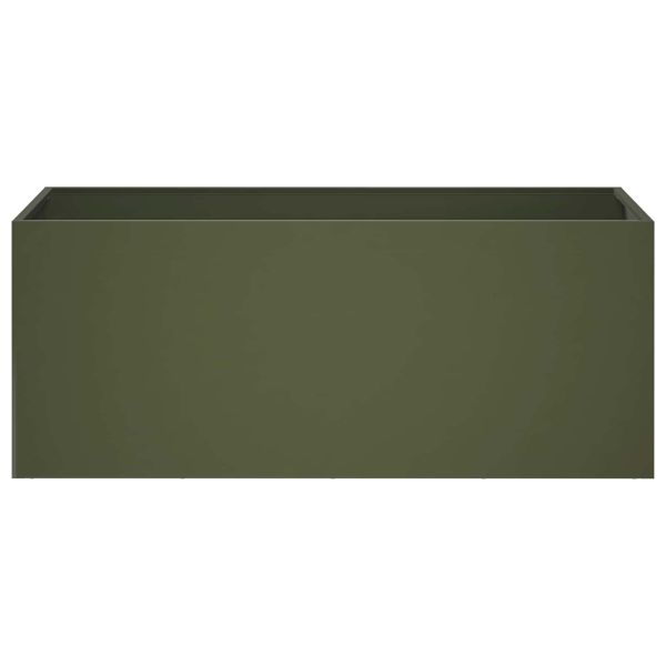 Градинска саксия Маслиненозелено 100 x 40 x 40 cm