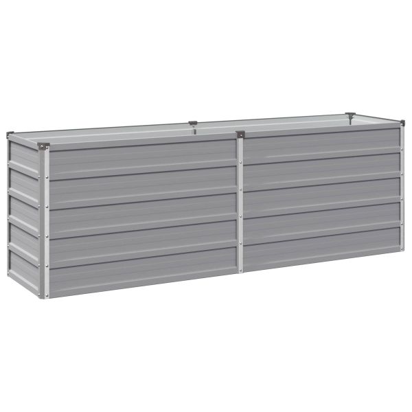 Вдигната леха за градина Сиво 160 x 40 x 55 см