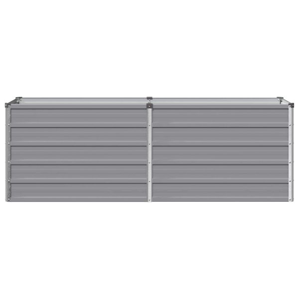 Вдигната леха за градина Сиво 160 x 40 x 55 см