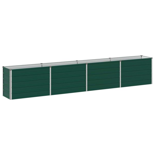 Вдигната леха за градина Зелено 320 x 40 x 55 см