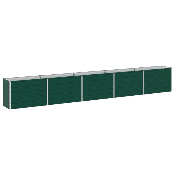 Вдигната леха за градина Зелено 400 x 40 x 55 см