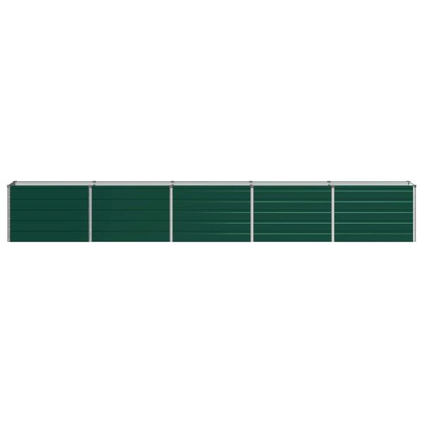 Вдигната леха за градина Зелено 400 x 40 x 55 см