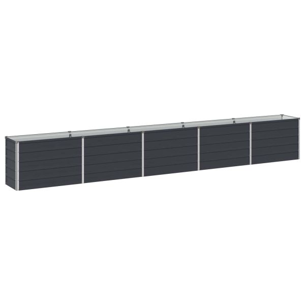 Вдигната леха за градина Антрацит 400 x 40 x 55 см