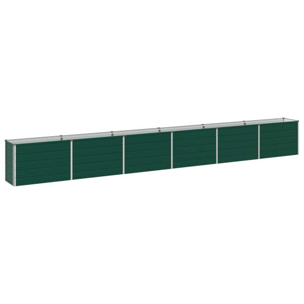 Вдигната леха за градина Зелено 480 x 40 x 55 см