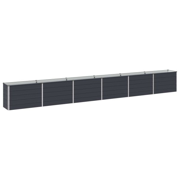 Вдигната леха за градина Антрацит 480 x 40 x 55 см