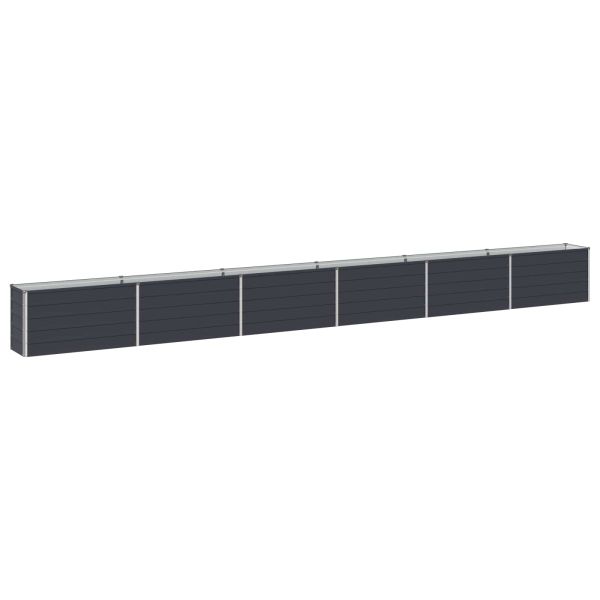 Вдигната леха за градина Антрацит 600 x 40 x 55 см
