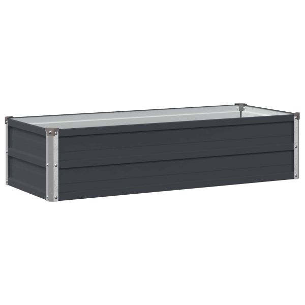 Вдигната леха за градина Антрацит 100 x 40 x 24 см