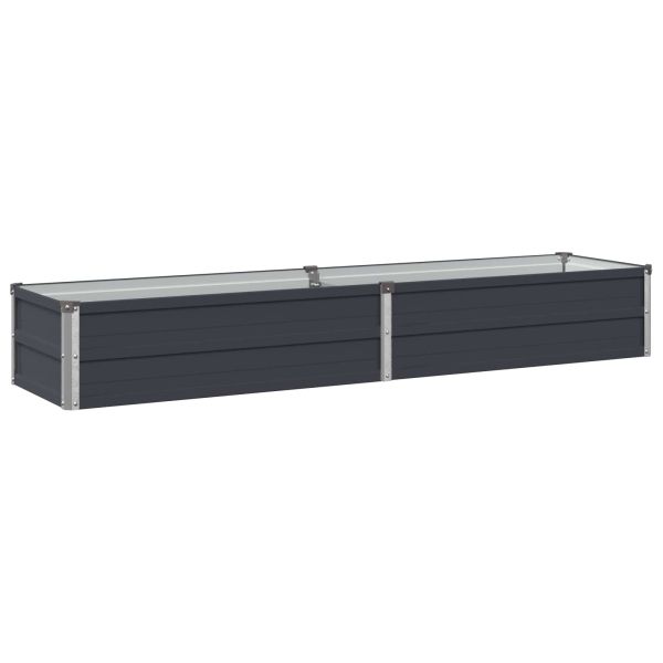 Вдигната леха за градина Антрацит 160 x 40 x 24 см