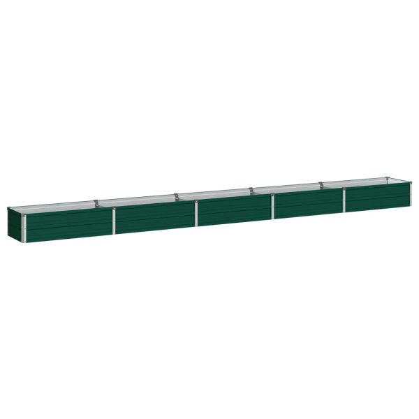 Вдигната леха за градина Зелено 400 x 40 x 24 см