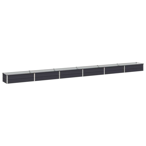 Вдигната леха за градина Антрацит 480 x 40 x 24 см