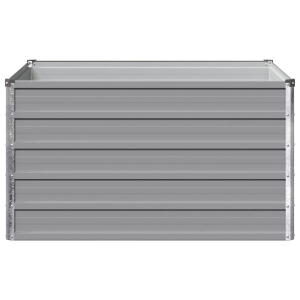 Вдигната леха за градина Сиво 100 x 80 x 55 см