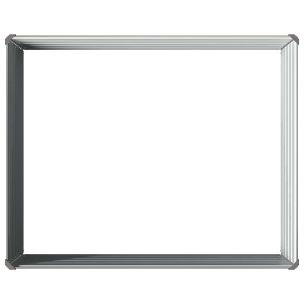 Вдигната леха за градина Сиво 100 x 80 x 55 см
