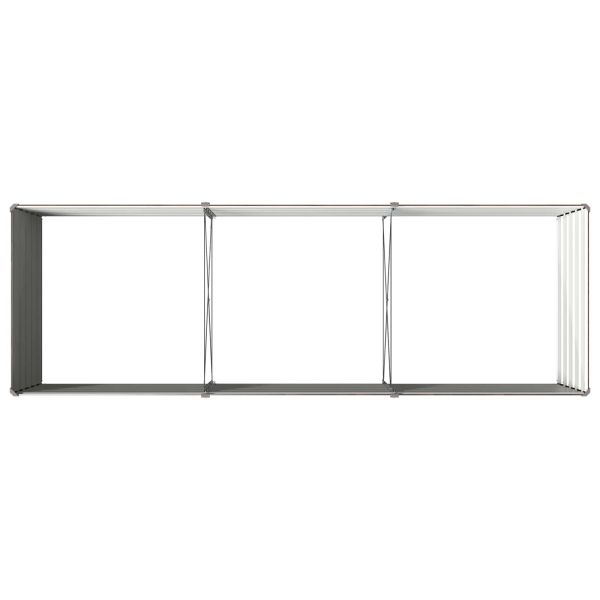 Вдигната леха за градина Черно 240 x 80 x 55 см