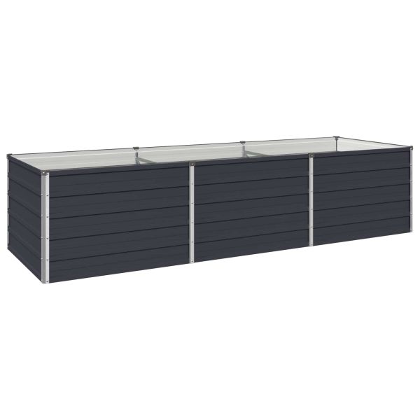 Вдигната леха за градина Антрацит 240 x 80 x 55 см