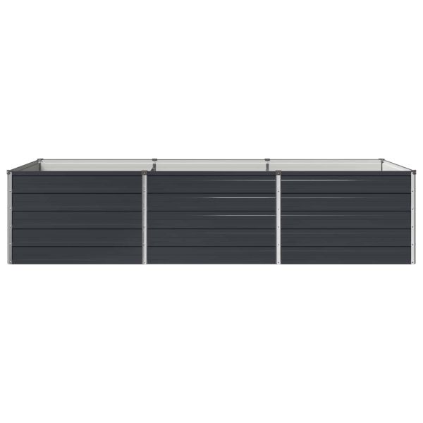 Вдигната леха за градина Антрацит 240 x 80 x 55 см