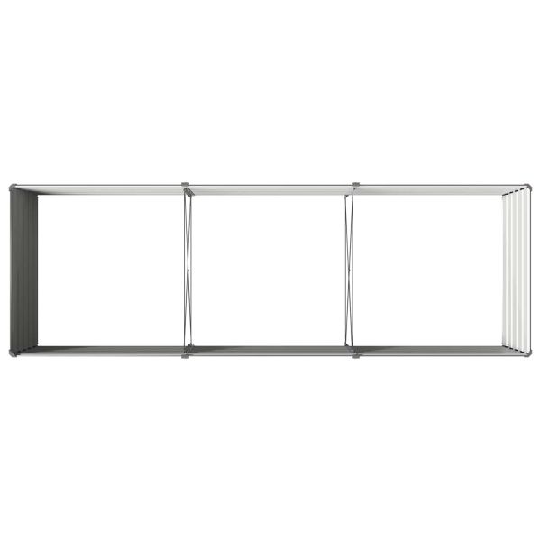 Вдигната леха за градина Антрацит 240 x 80 x 55 см