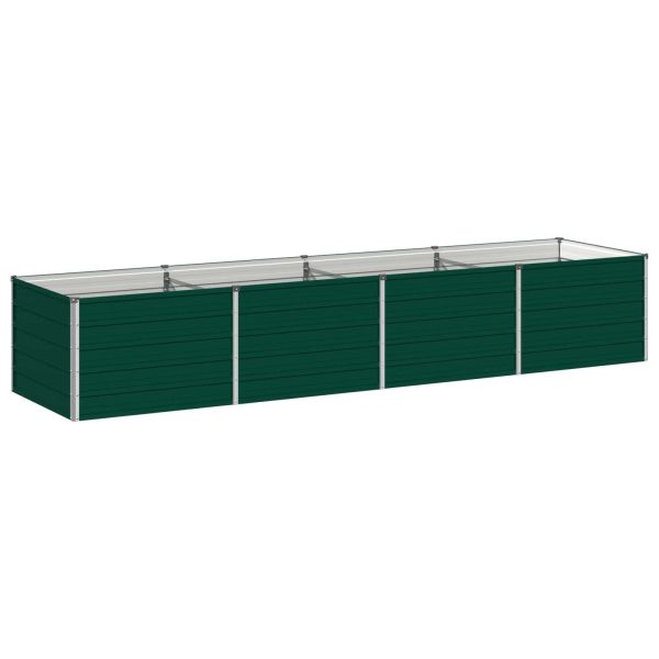 Вдигната леха за градина Зелено 320 x 80 x 55 см
