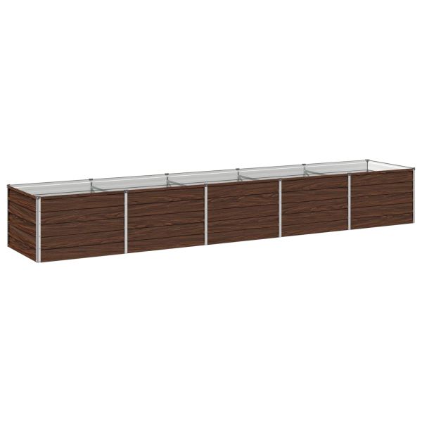 Вдигната леха за градина Черно 400 x 80 x 55 см