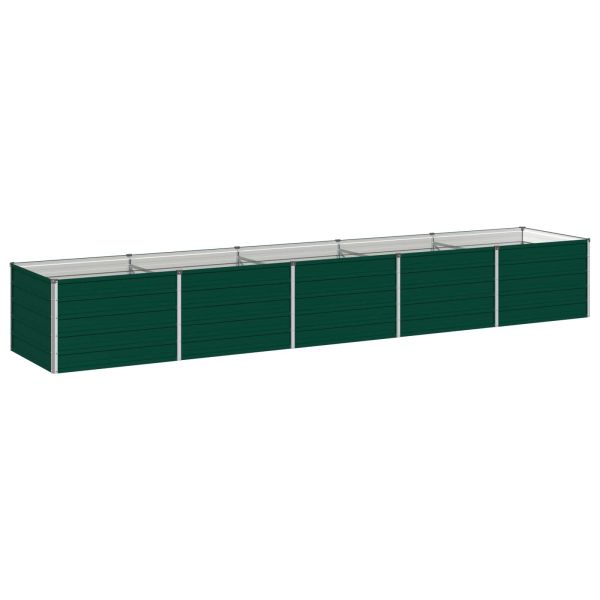Вдигната леха за градина Зелено 400 x 80 x 55 см
