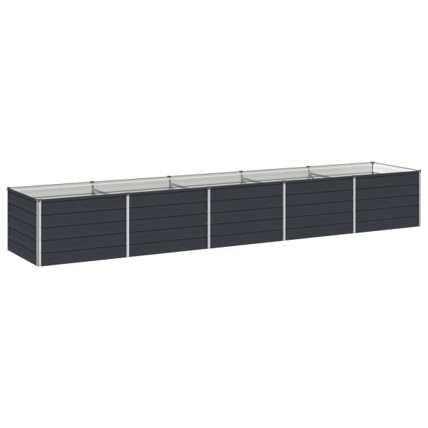 Вдигната леха за градина Антрацит 400 x 80 x 55 см