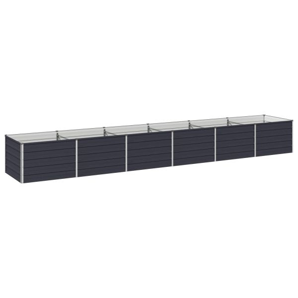 Вдигната леха за градина Антрацит 480 x 80 x 55 см