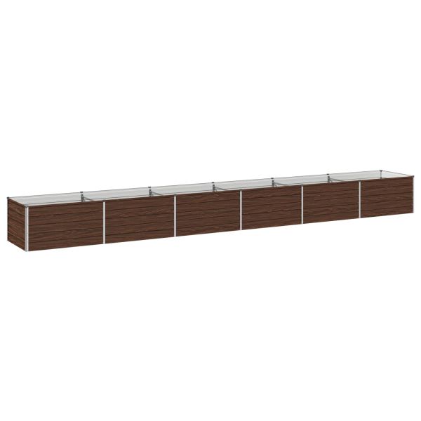 Вдигната леха за градина Черно 600 x 80 x 55 см