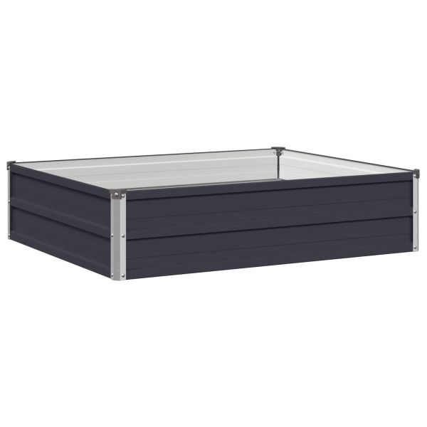 Вдигната леха за градина Антрацит 100 x 80 x 24 см
