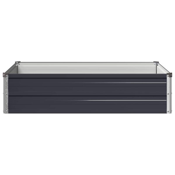 Вдигната леха за градина Антрацит 100 x 80 x 24 см