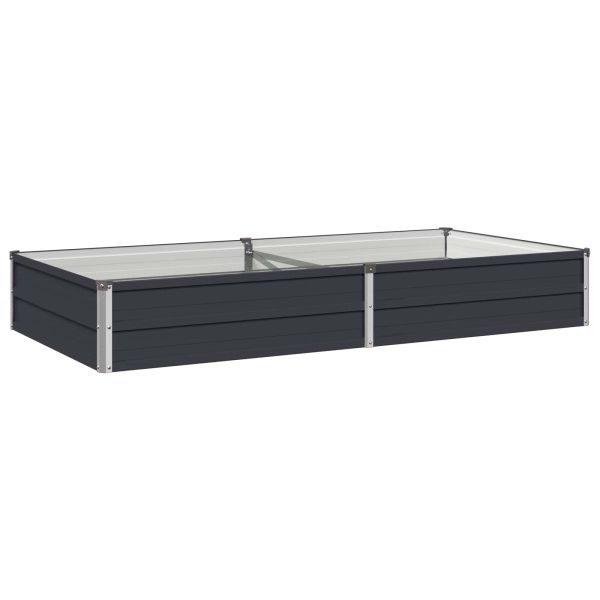 Вдигната леха за градина Антрацит 160 x 80 x 24 см